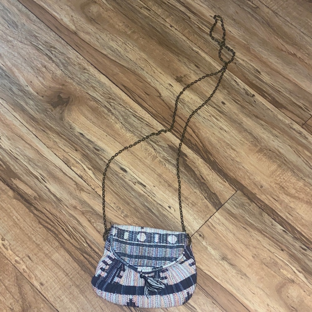 Mossimo Supply Co. Blue and Brown Crossbody Bag